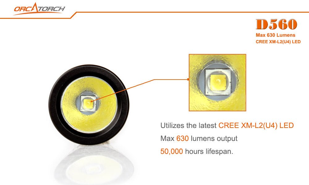 OrcaTorch D560 – 630 Lumen Dive Torch – BLUE - Image 3