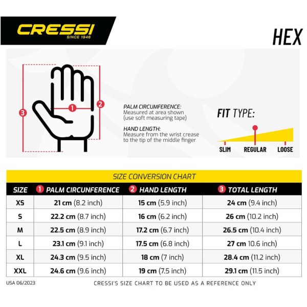 Cressi High Stretch Neoprene Dive Gloves 3.5mm - Image 2
