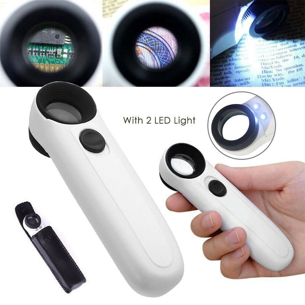 40X Magnifier Glass Jeweler Eye with 2 LED Lights - Image 19