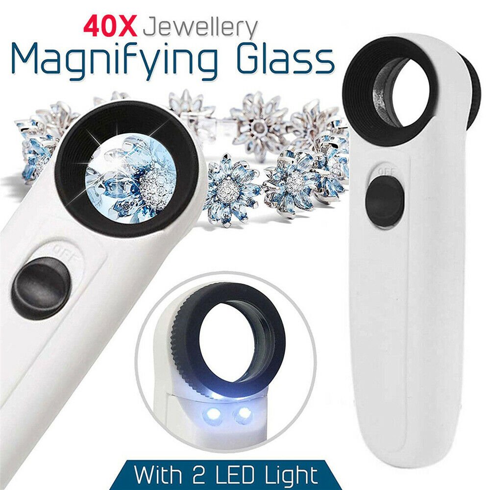 40X Magnifier Glass Jeweler Eye with 2 LED Lights - Image 5