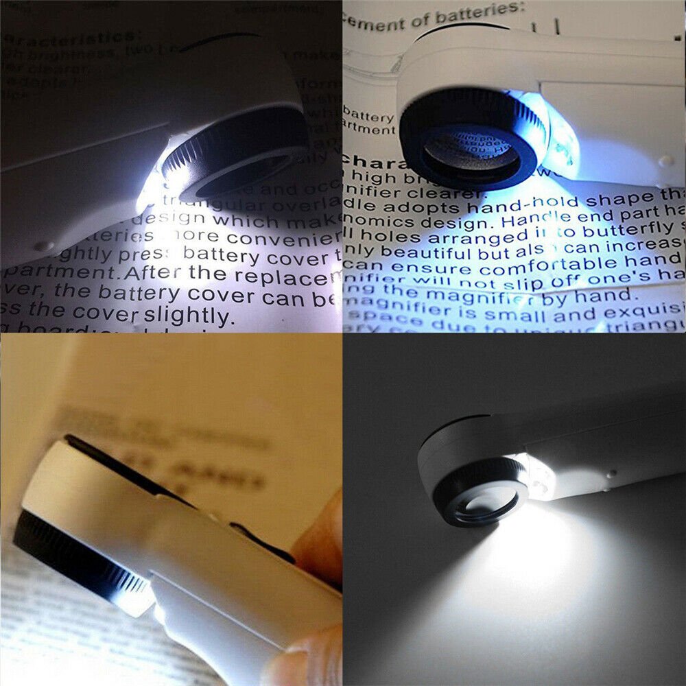 40X Magnifier Glass Jeweler Eye with 2 LED Lights - Image 11